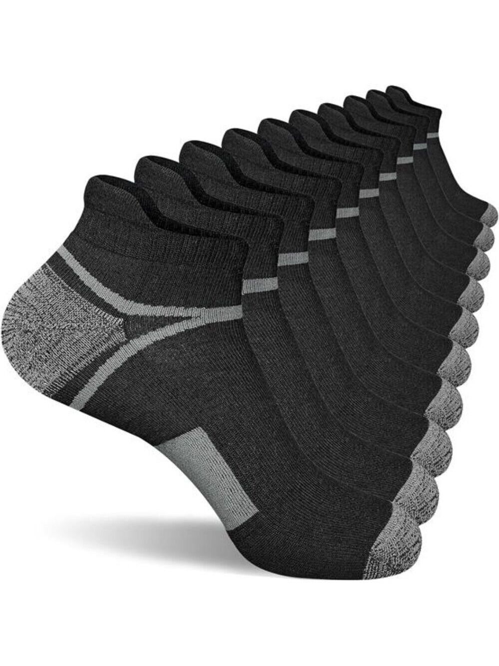 Mens Athletic Socks Cushioned Wicking Anti Blister Running Walking Golf Tennis